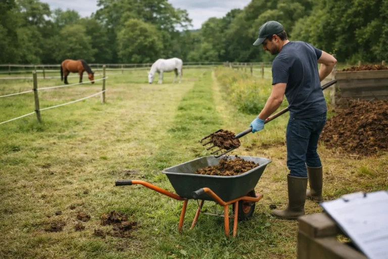 Ramassage des crottins : réduire les parasites au pré en 5 actions (guide pratique)