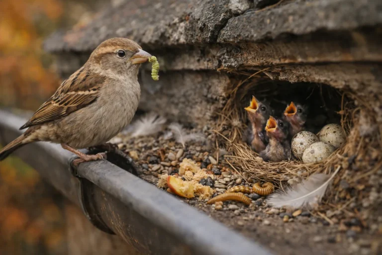 Moineau domestique : femelle, nourriture, nid et durée de vie